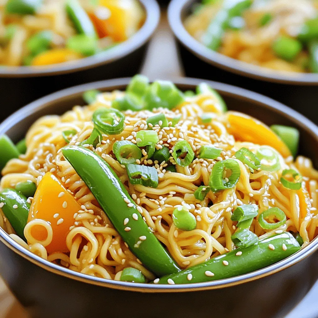 Savory Sesame Garlic Ramen Noodles Quick and Easy Recipe