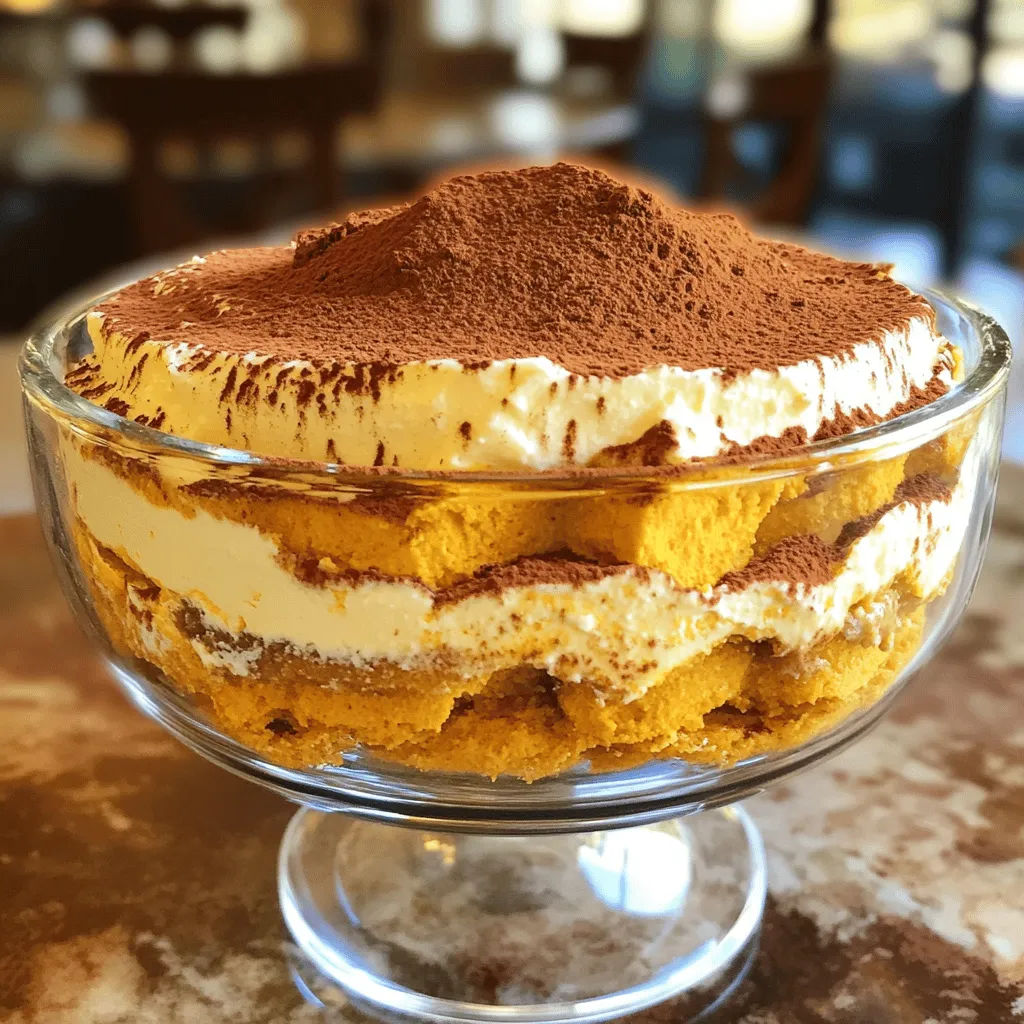 Pumpkin Spice Latte Tiramisu Delightful Dessert Treat