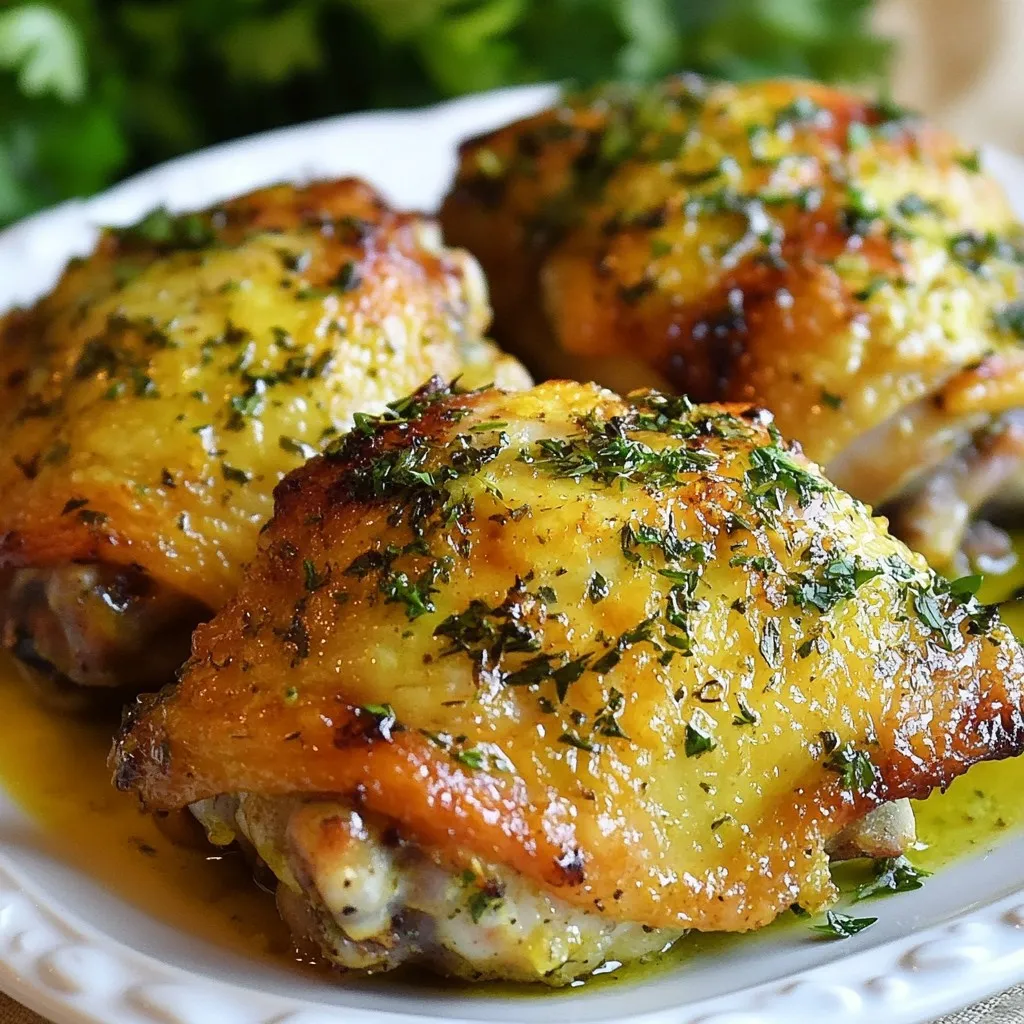 Garlic Herb Roasted Chicken Thighs Flavorful Delight