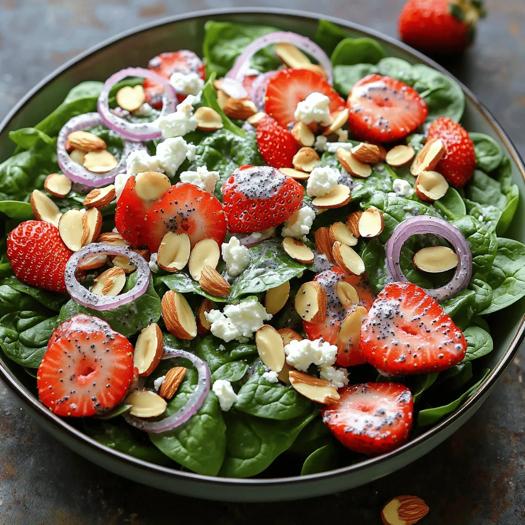 Strawberry Spinach Poppyseed Salad Fresh and Flavorful