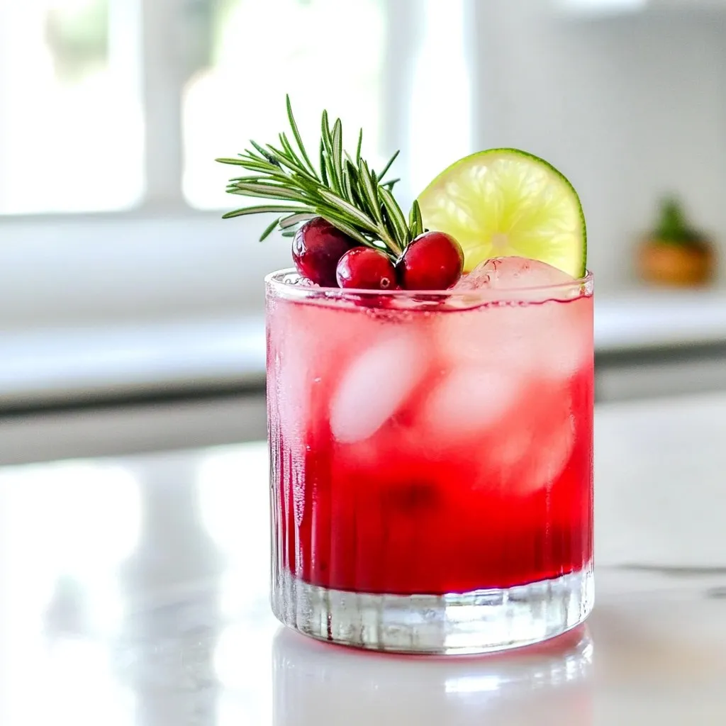Cranberry Rosemary Mocktail Refreshing and Easy Recipe
