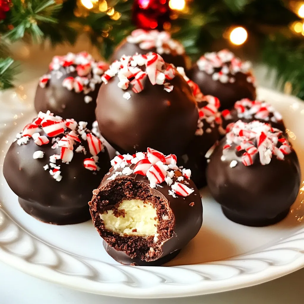 Candy Cane Brownie Truffles Festive and Delightful Treat