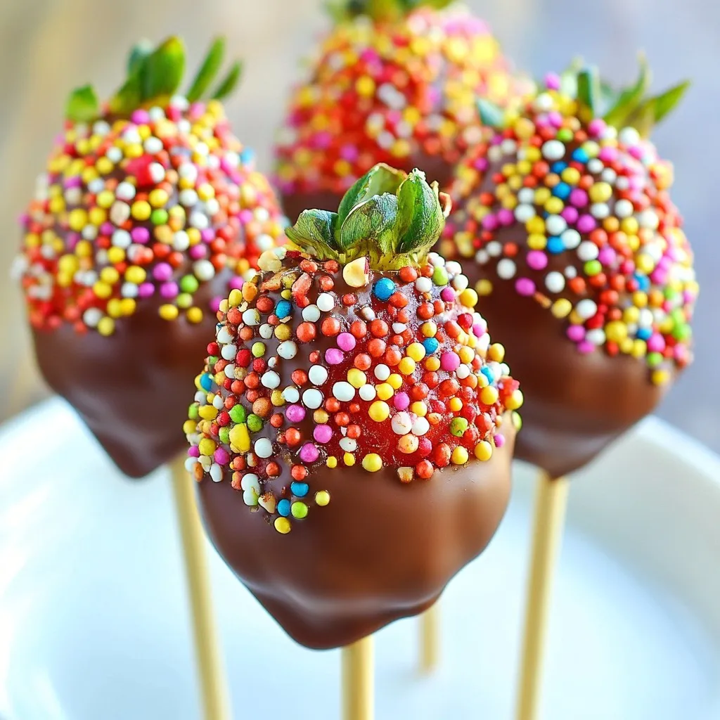 Chocolate Covered Strawberry Pops Delightful Treats