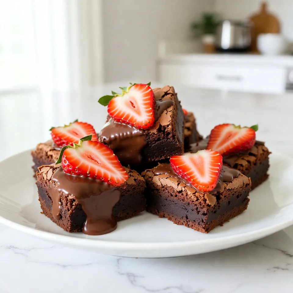 Chocolate Covered Strawberry Brownies Irresistible Treat
