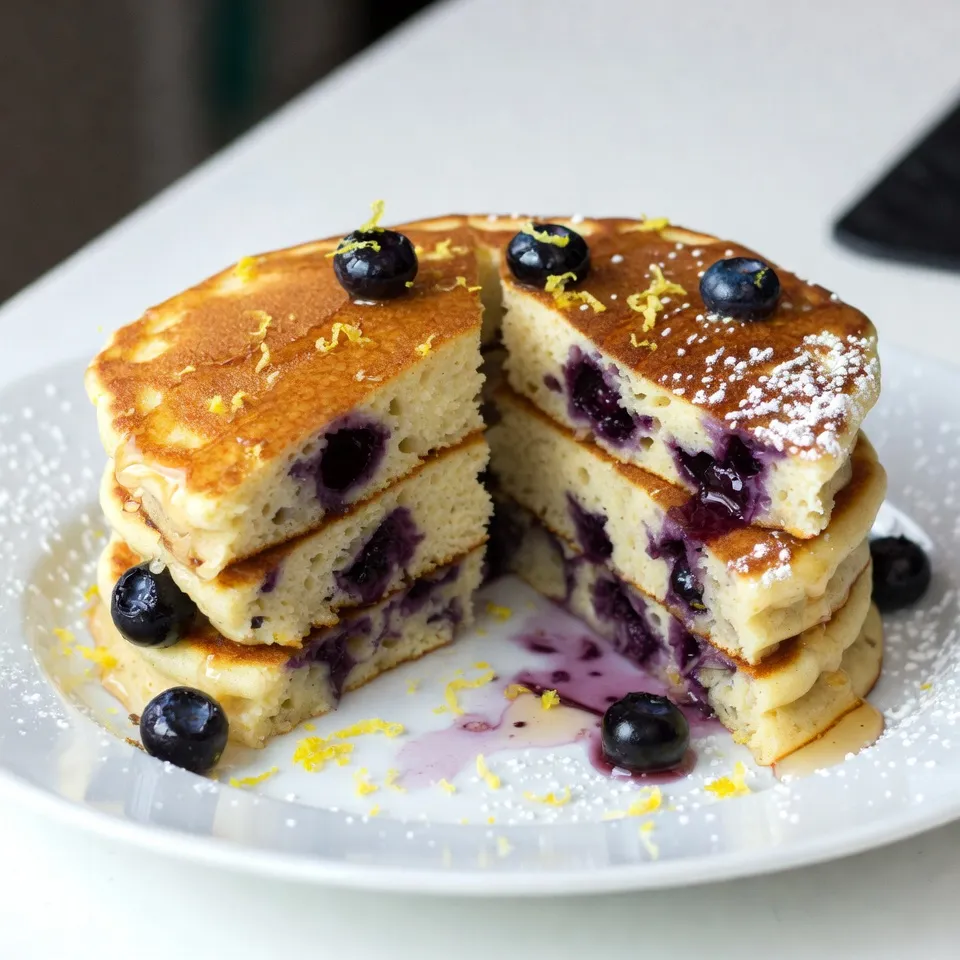 Lemon Blueberry Ricotta Pancakes Delightful Breakfast