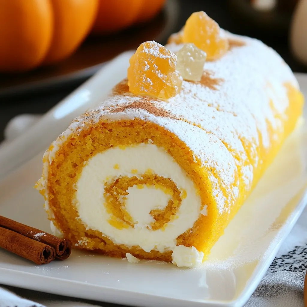 Pumpkin Cream Cheese Roll Delightful and Easy Recipe