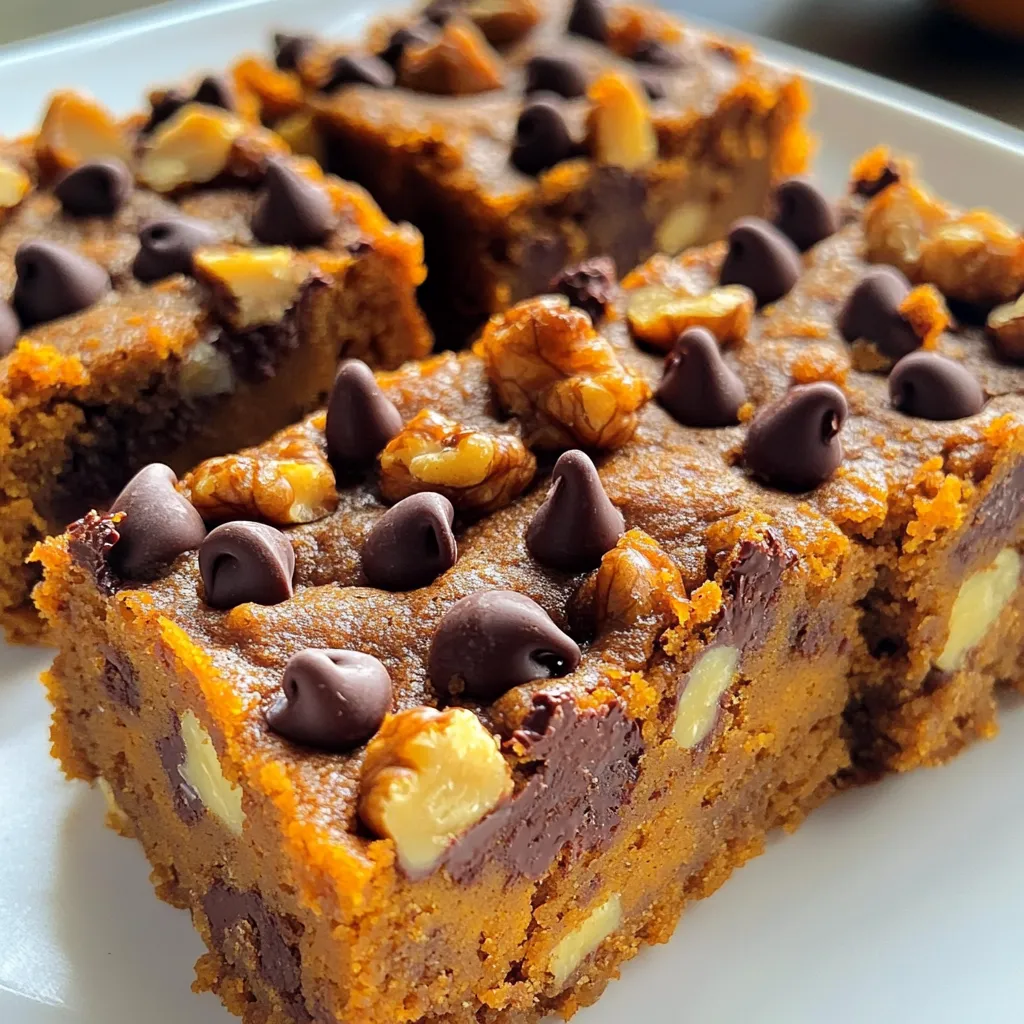 Pumpkin Chocolate Chip Bars Irresistibly Delicious Treat