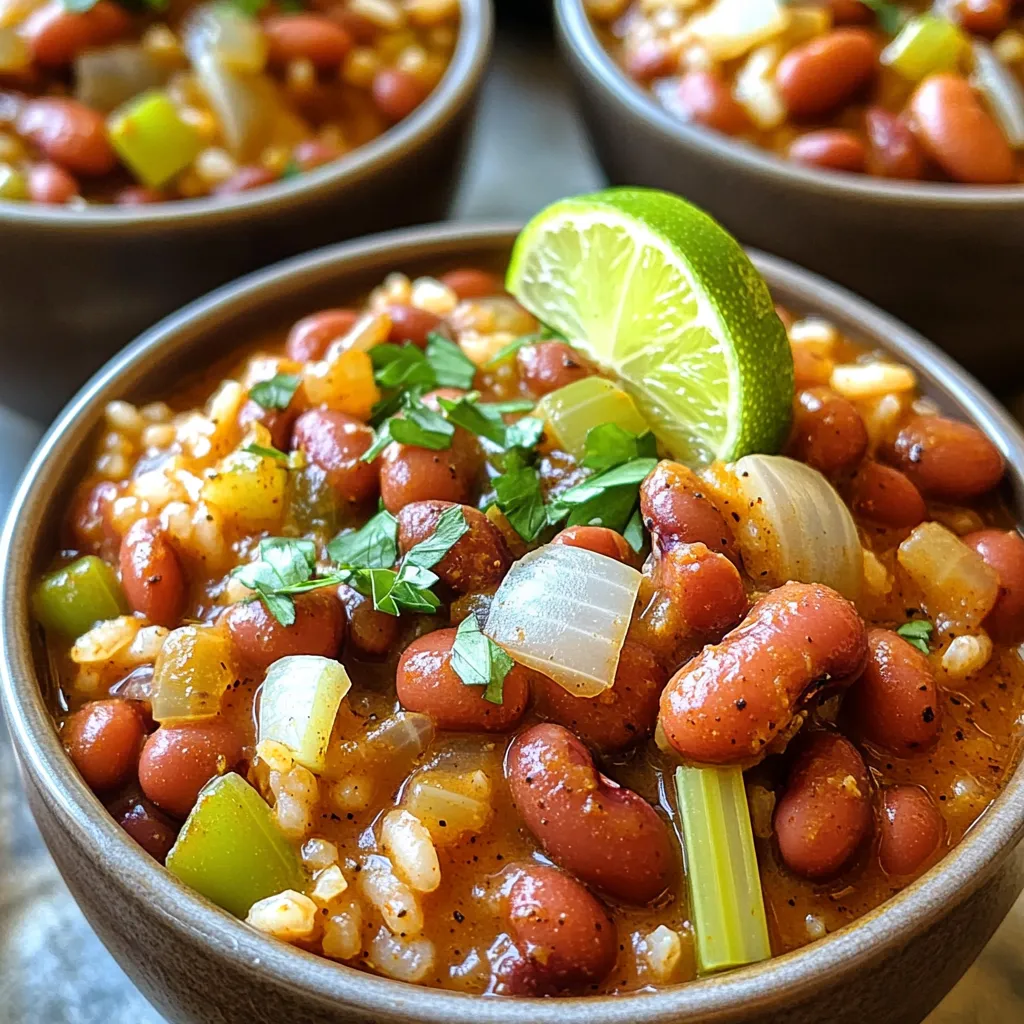 Slow Cooker Cajun Red Beans &#038; Rice Comfort Meal