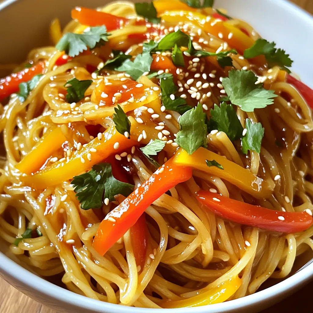 Minute Sweet Chili Garlic Noodles Quick and Easy Meal
