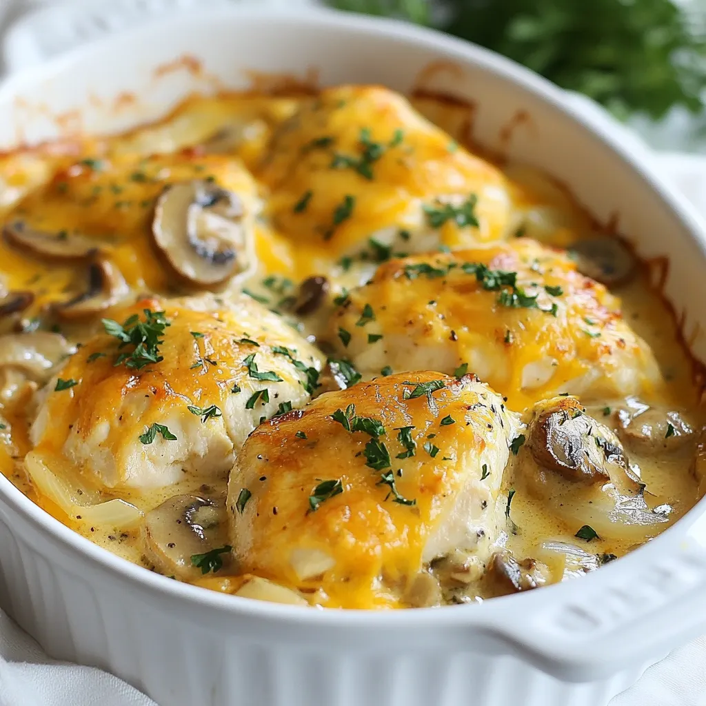 Garlic Mushroom Chicken Casserole Savory and Hearty Dish