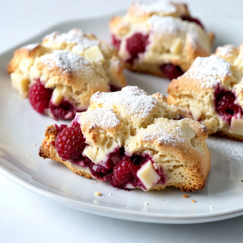 White Chocolate Raspberry Scones Tasty and Easy Recipe