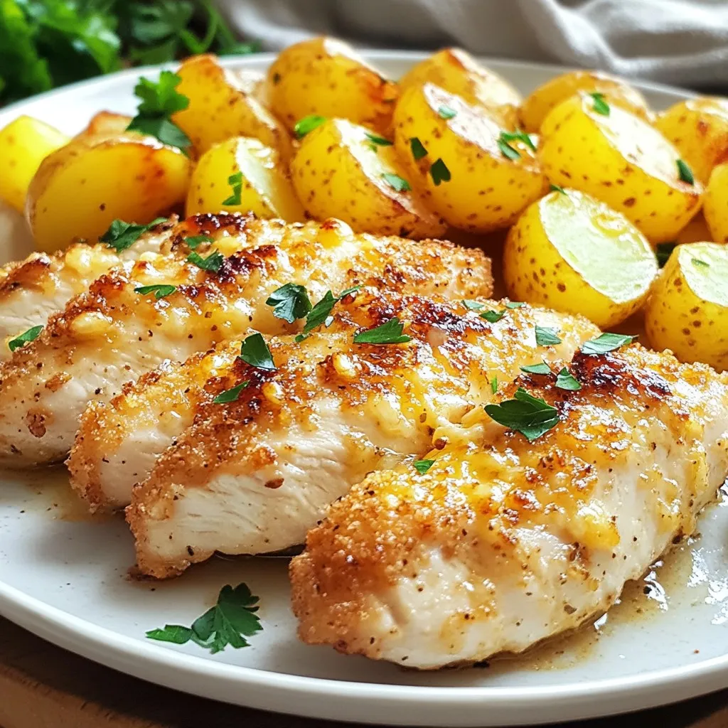 Garlic Parmesan Chicken &#038; Potatoes Tasty Family Meal