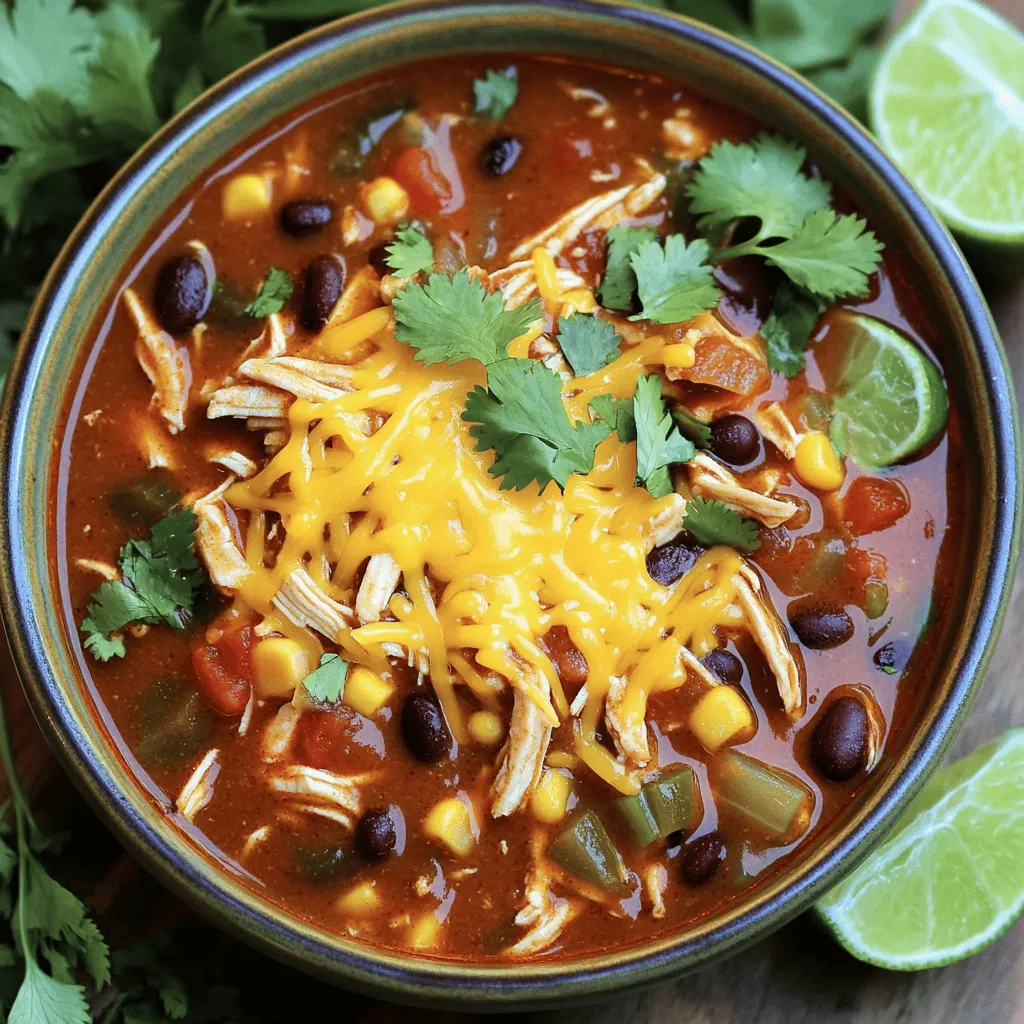 Slow Cooker Chicken Enchilada Soup Flavorful Dish