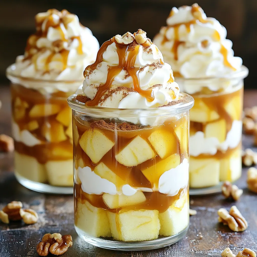 Caramel Apple Trifle Cups Delightful Fall Dessert