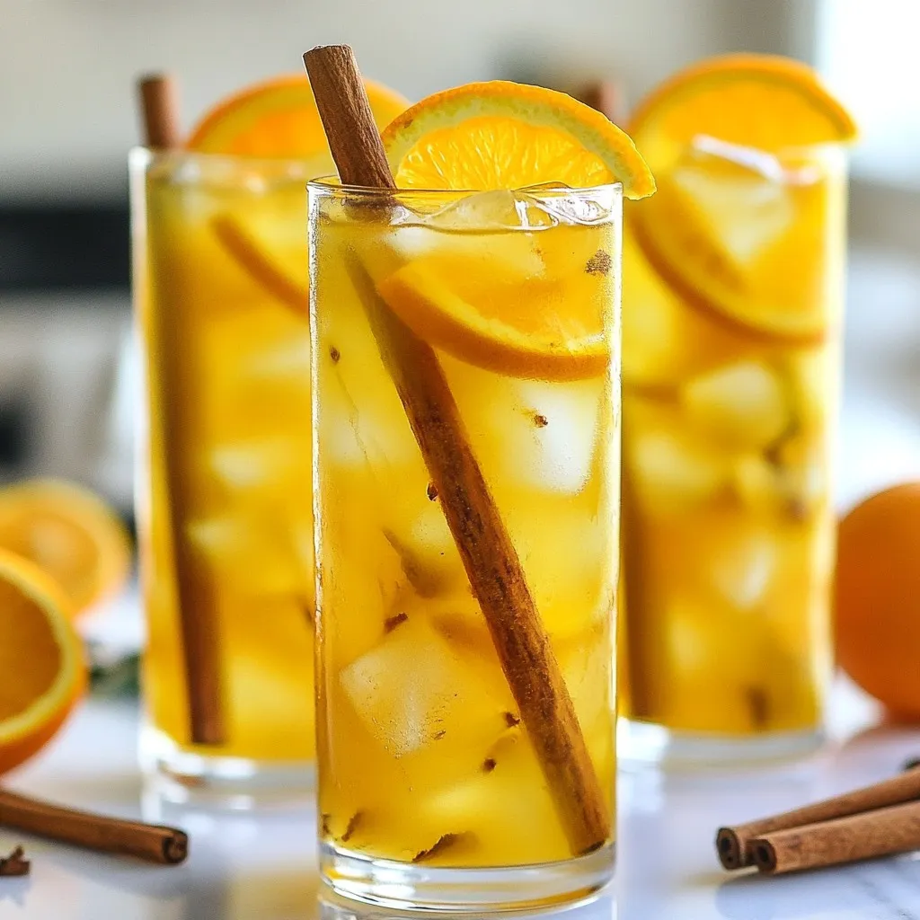 Orange Cinnamon Iced Tea Refreshing Summer Drink