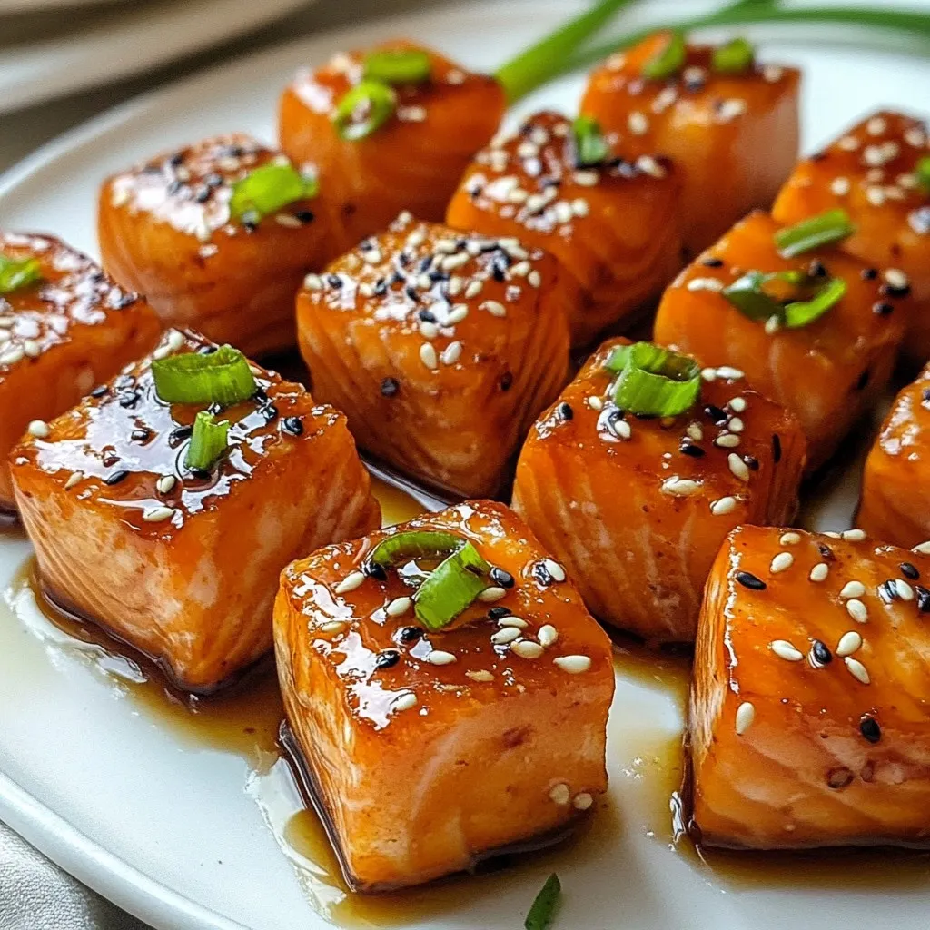 Honey Garlic Salmon Bites Tasty and Easy Appetizer