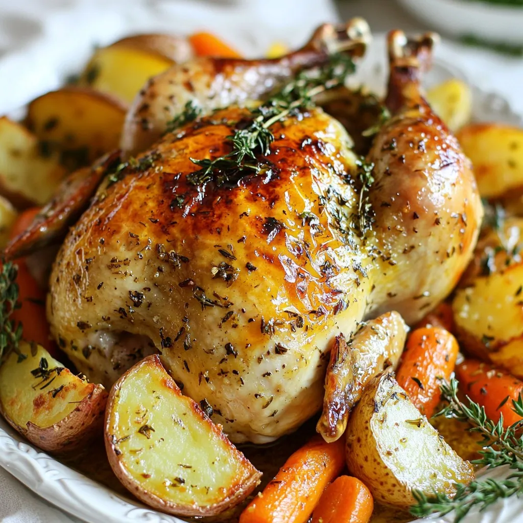 Garlic Herb Butter Roasted Chicken Juicy Flavor Boost