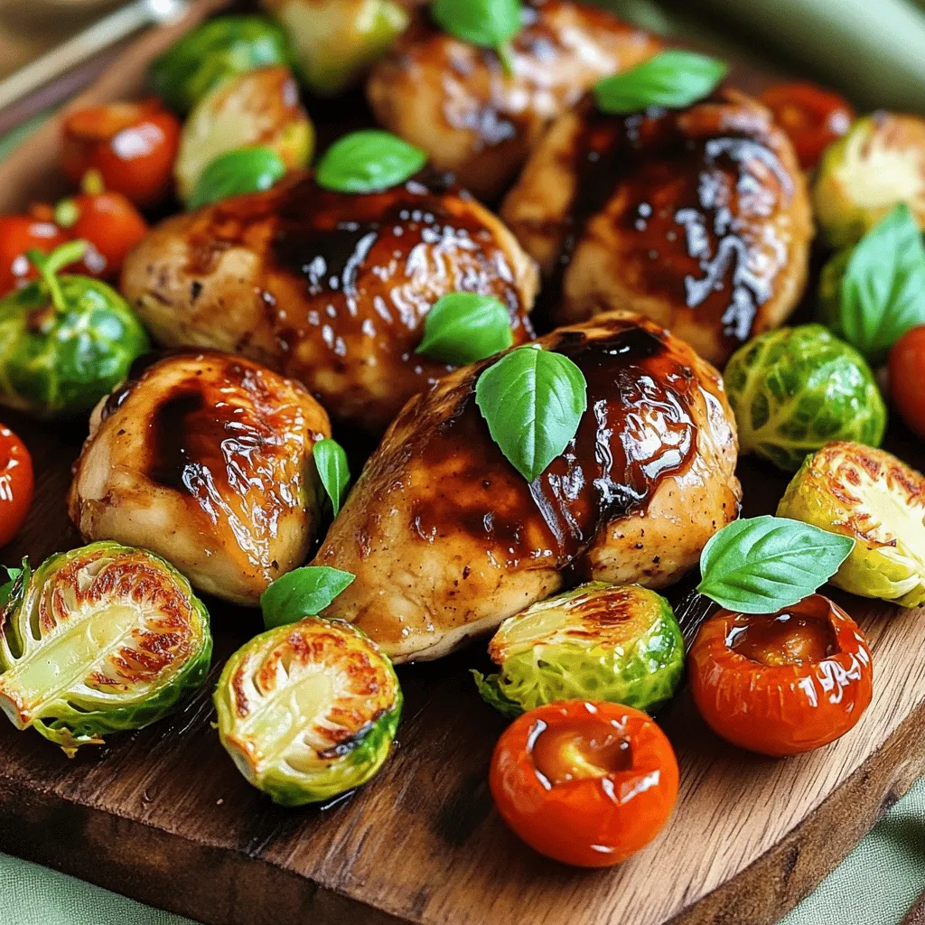 Balsamic Chicken &#038; Brussels Sheet Pan Delightful Meal