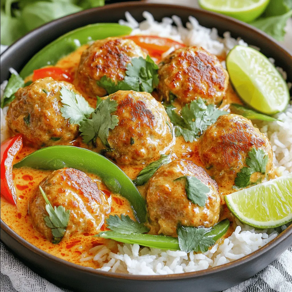 Thai Coconut Curry Meatballs Delightful and Flavorful