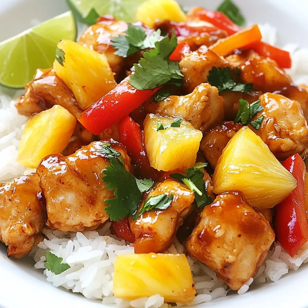 Pineapple Chicken with Rice Savory Flavor Delight