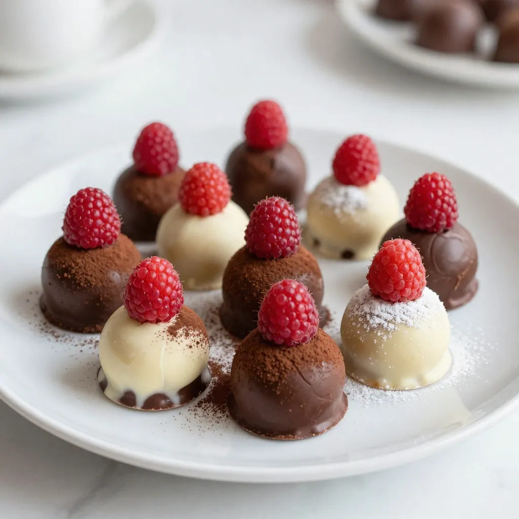 Dark &#038; White Chocolate Raspberry Truffles Delight