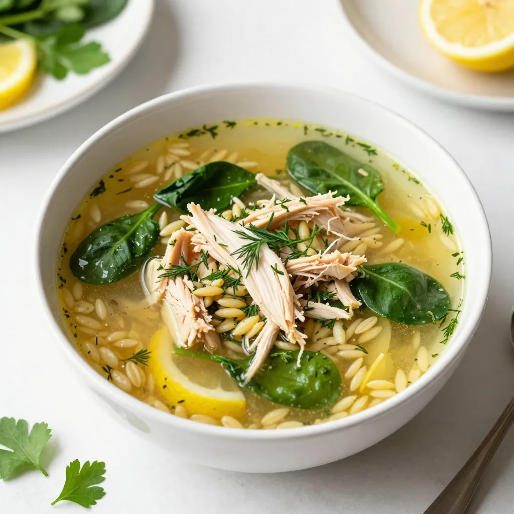 Greek Lemon Chicken Soup Flavorful and Nourishing Dish