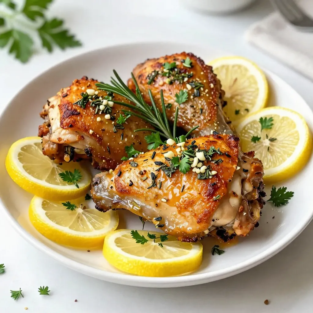 Garlic Herb Roasted Chicken Thighs Juicy and Tender