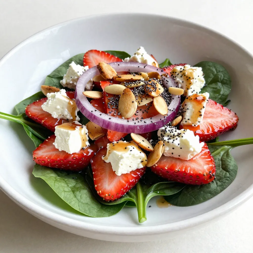 Strawberry Spinach Poppy Seed Salad Fresh and Tasty