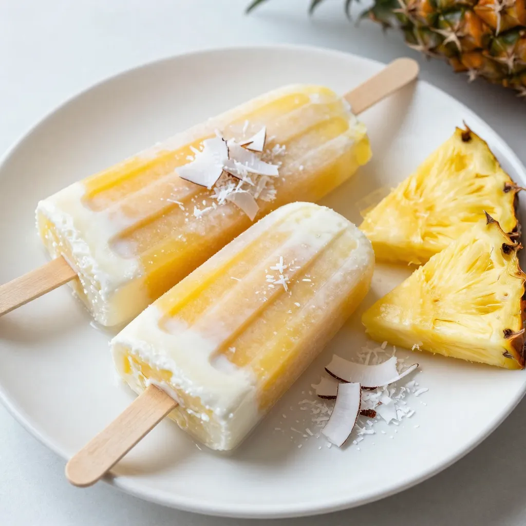 Pineapple Coconut Popsicles Refreshing Summer Treat