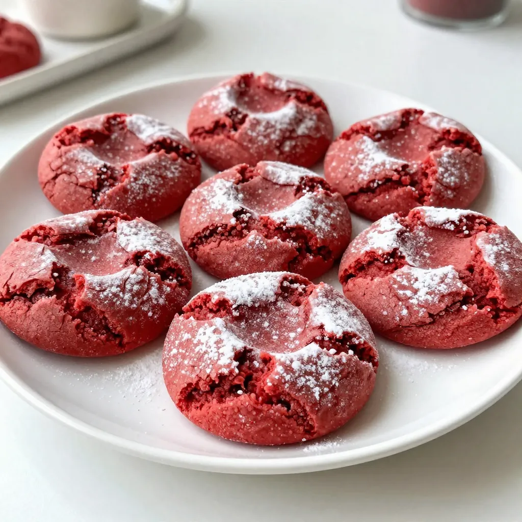Red Velvet Crinkle Cookies Delightfully Sweet Treat