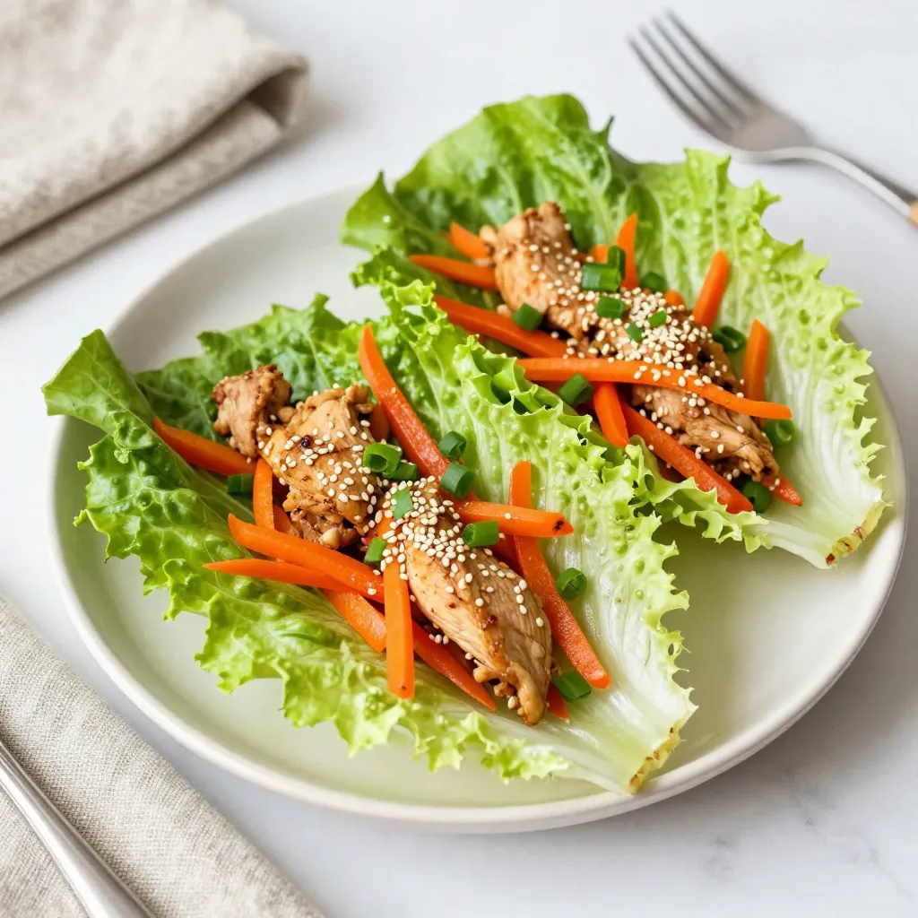 Sesame Ginger Chicken Lettuce Wraps Tasty and Fresh