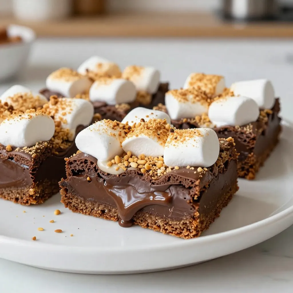 S’mores Brownie Bars Tasty Camping Dessert Delight