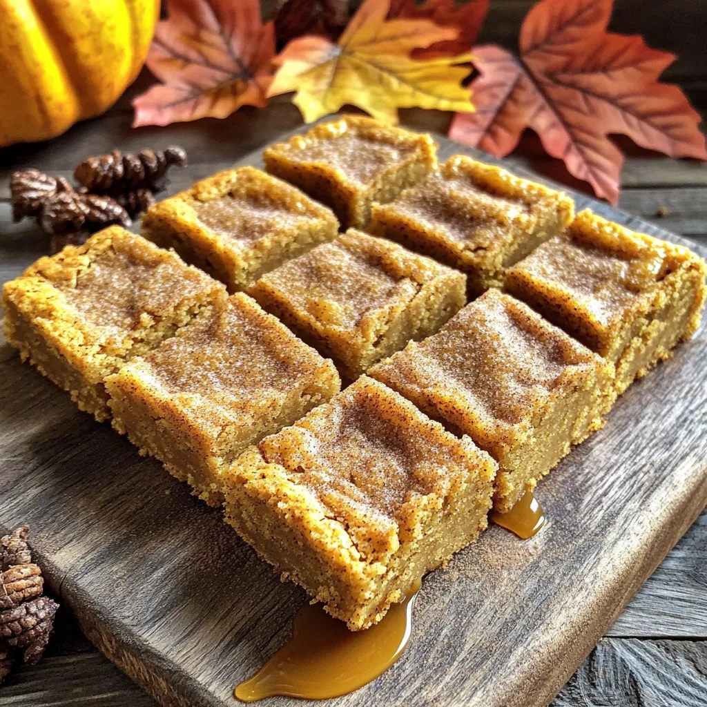 Pumpkin Spice Snickerdoodle Blondies Irresistible Treat