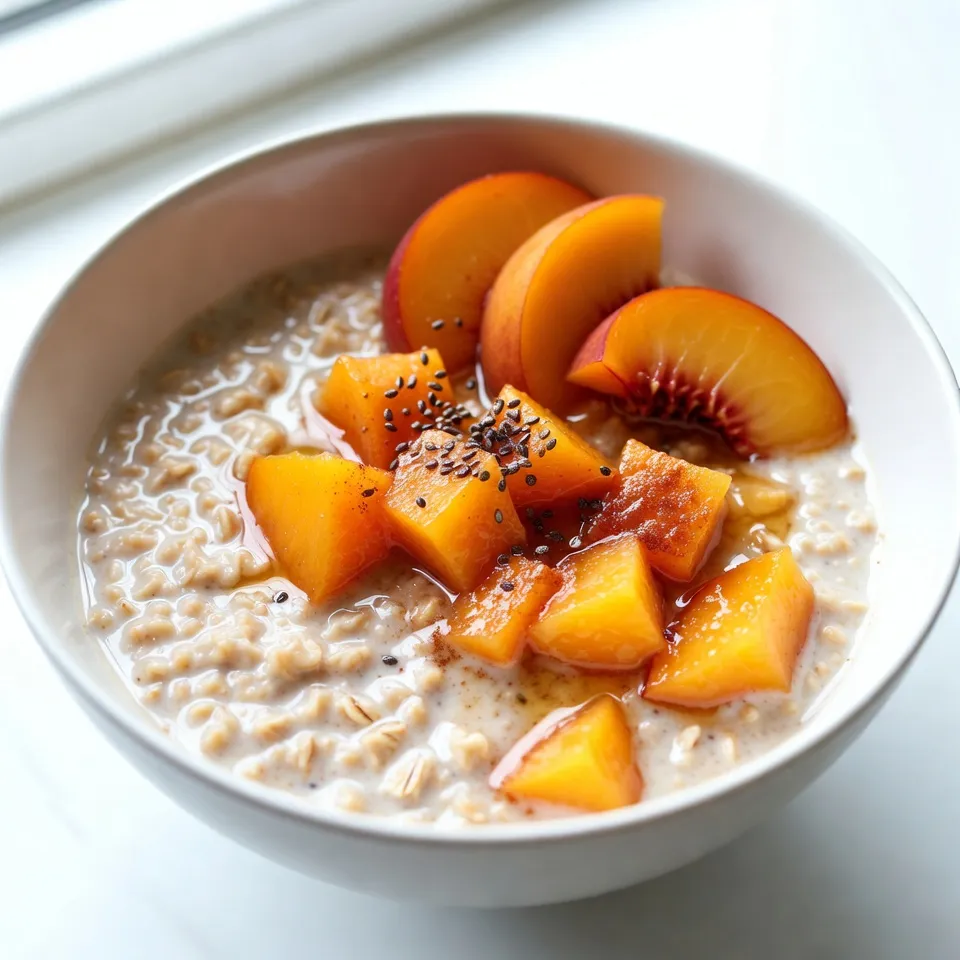 Peach Pie Overnight Oats Easy and Tasty Recipe