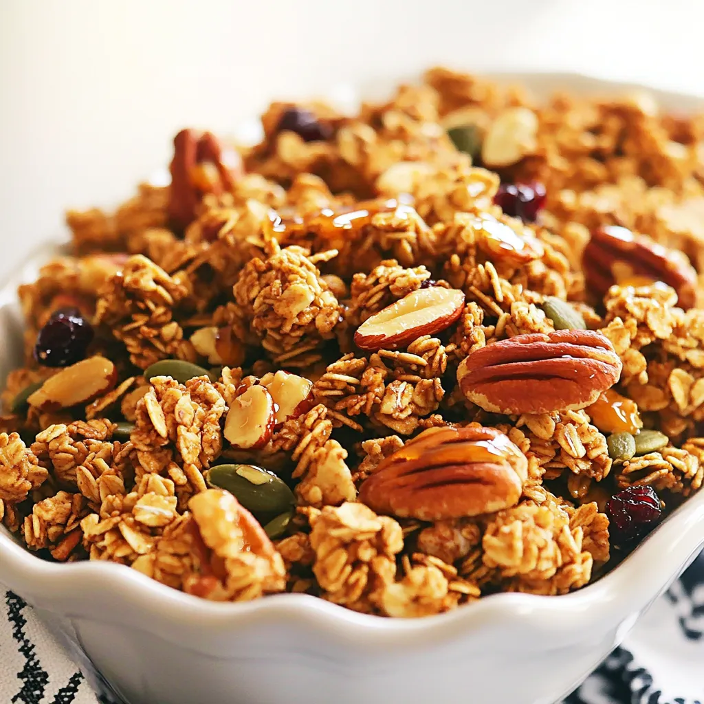 Maple Pecan Granola Clusters Salty and Sweet Snack