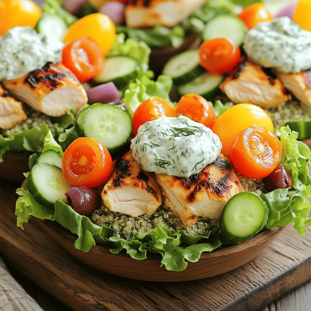 Satisfying Chicken Gyro Bowls with Tzatziki Recipe