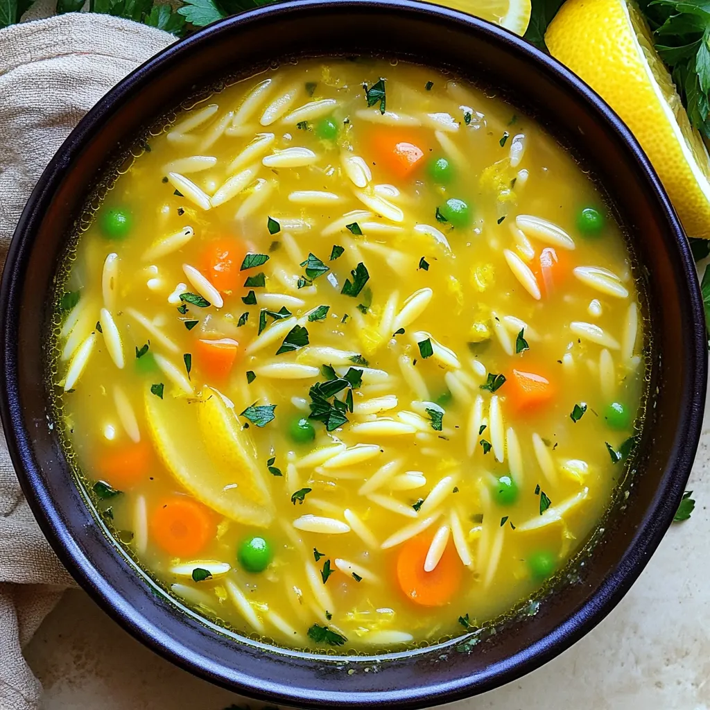 One Pot Lemon Garlic Orzo Soup Flavorful and Easy