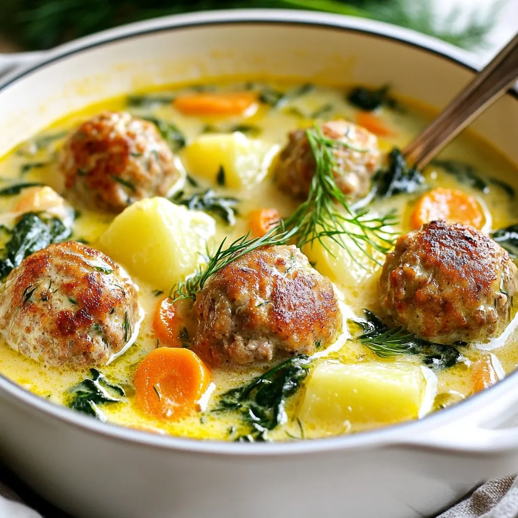 Swedish Meatball Soup Hearty and Comforting Dish