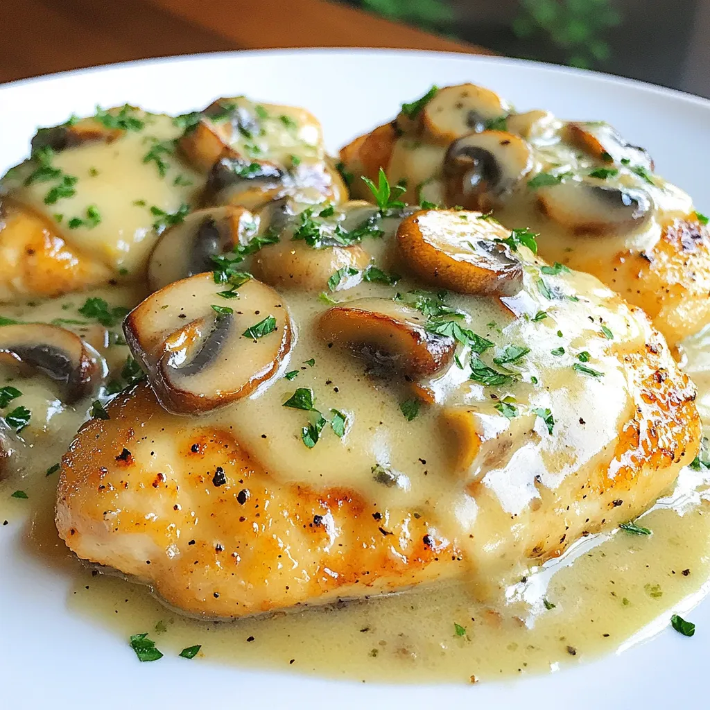 Parmesan Garlic Mushroom Chicken Easy Weeknight Meal