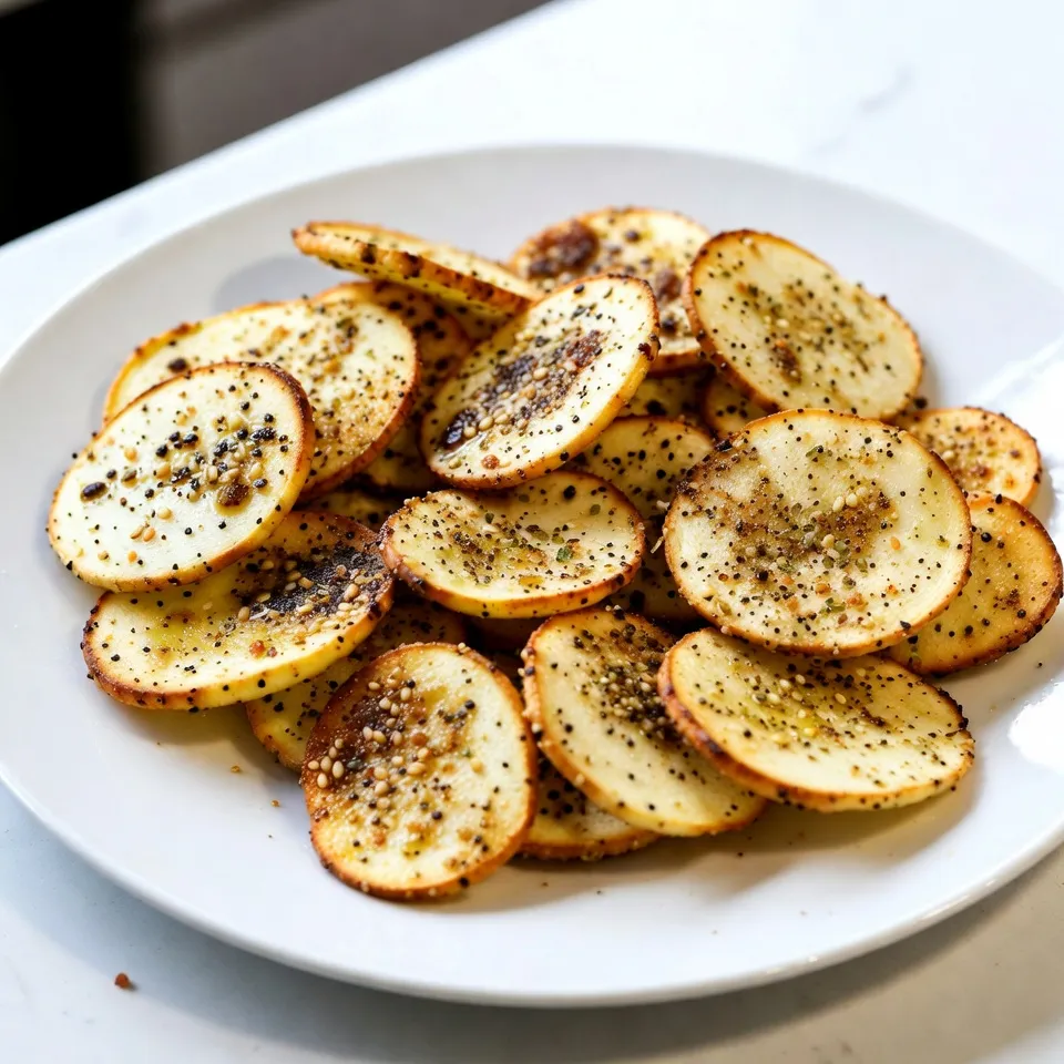 Air Fryer Everything Bagel Chips Crunchy Snack Recipe