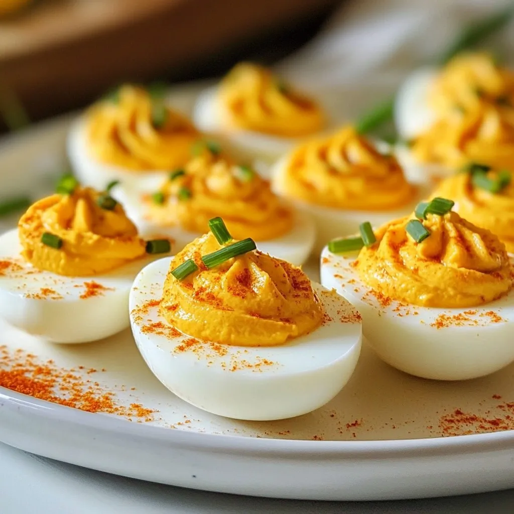 Pumpkin Patch Deviled Eggs Flavorful Fall Treat