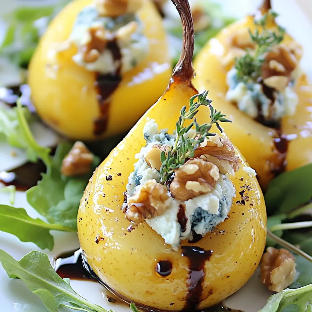 Blue Cheese Stuffed Pears Savory and Simple Treat