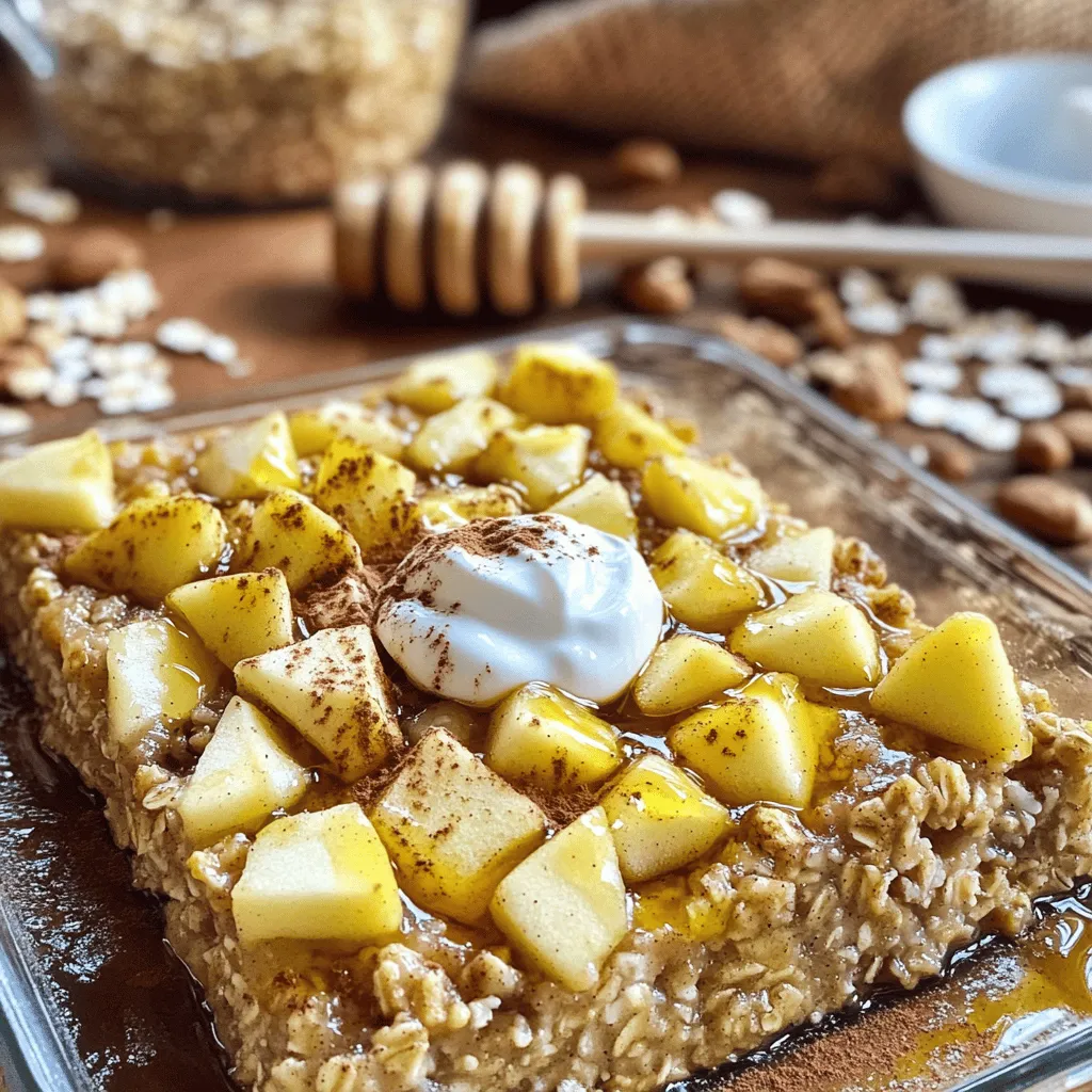 Hearty Apple Cinnamon Oatmeal Bake for Breakfast