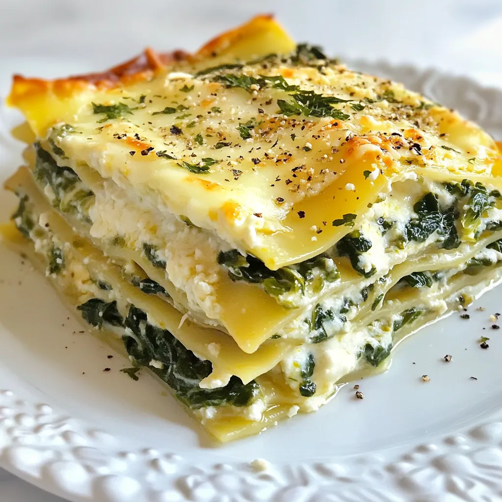 White Lasagna with Garlicky Greens Tasty Comfort Dish