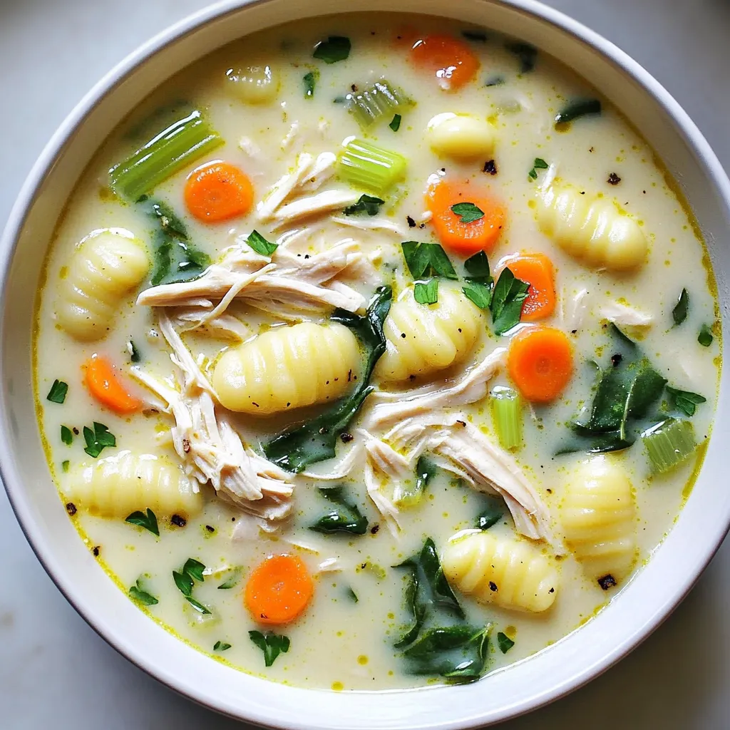Slow Cooker Creamy Chicken Gnocchi Soup Delight