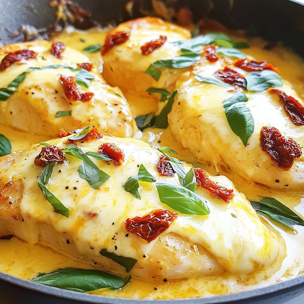 Creamy Cheesy Sun-Dried Tomato Chicken Bake Delight