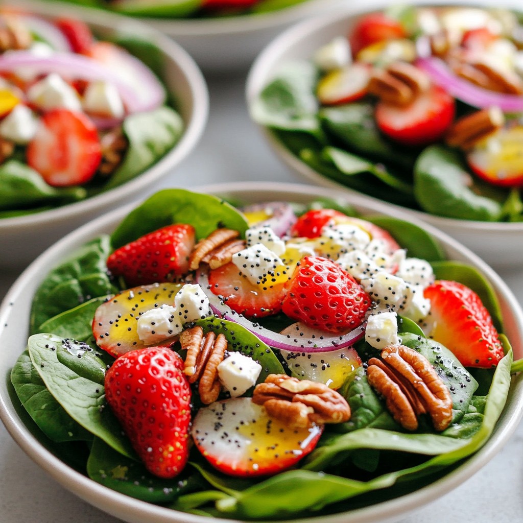 Strawberry Spinach Poppy Seed Salad Fresh and Tasty