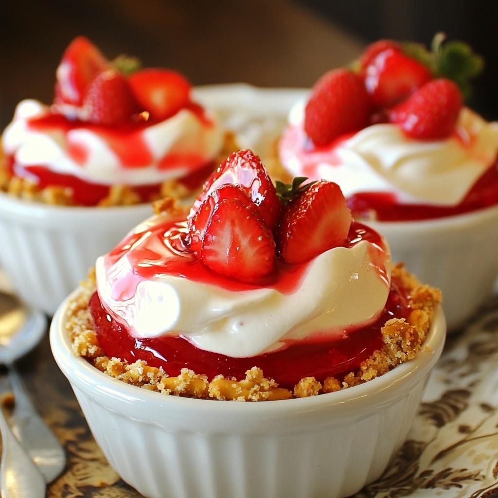 Strawberry Pretzel Salad Cups Easy Delightful Treat