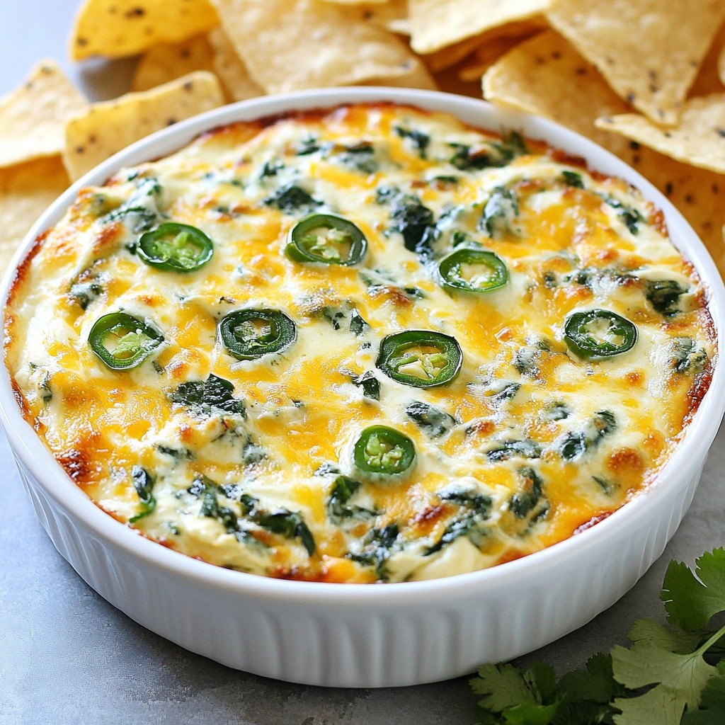 Tangy Cheesy Spinach Jalapeno Dip for Parties