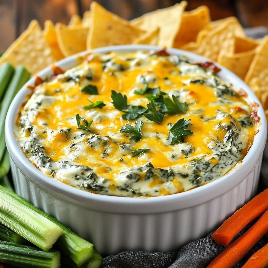 Rich Cheesy Spinach Salsa Dip Flavorful Party Delight